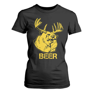 Funny Deer Hunting T Shirt For Women Bear Plus Deer Equals Beer USA Hunter TS02 Black Print Your Wear