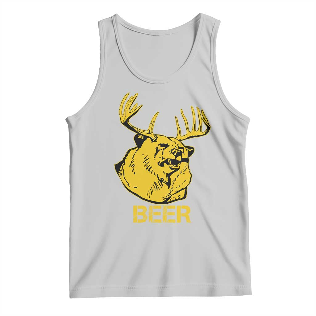 Funny Deer Hunting Tank Top Bear Plus Deer Equals Beer USA Hunter TS02 Ash Print Your Wear