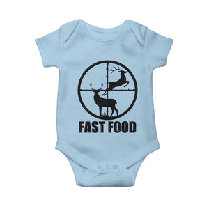 Deer Hunting Baby Onesie Deer Hunting Funny Hunter Fast Food Gift TS02 Light Blue Print Your Wear