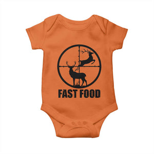 Deer Hunting Baby Onesie Deer Hunting Funny Hunter Fast Food Gift TS02 Orange Print Your Wear