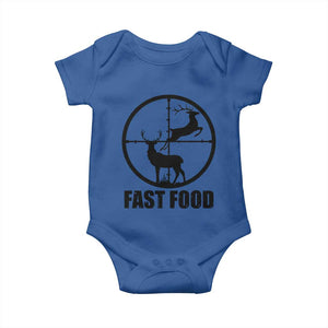 Deer Hunting Baby Onesie Deer Hunting Funny Hunter Fast Food Gift TS02 Royal Blue Print Your Wear