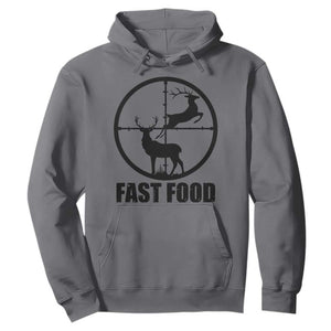 Deer Hunting Hoodie Deer Hunting Funny Hunter Fast Food Gift TS02 Charcoal Print Your Wear