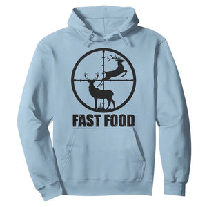 Deer Hunting Hoodie Deer Hunting Funny Hunter Fast Food Gift TS02 Light Blue Print Your Wear