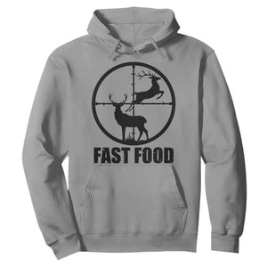 Deer Hunting Hoodie Deer Hunting Funny Hunter Fast Food Gift TS02 Sport Gray Print Your Wear