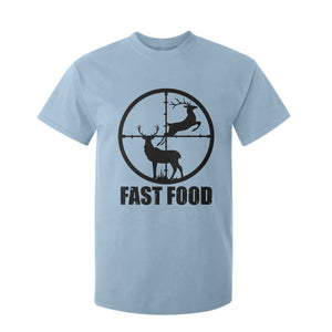 Deer Hunting T Shirt For Kid Deer Hunting Funny Hunter Fast Food Gift TS02 Light Blue Print Your Wear