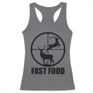 Deer Hunting Racerback Tank Top Deer Hunting Funny Hunter Fast Food Gift TS02 Charcoal Print Your Wear