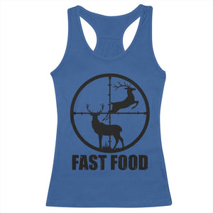 Deer Hunting Racerback Tank Top Deer Hunting Funny Hunter Fast Food Gift TS02 Royal Blue Print Your Wear