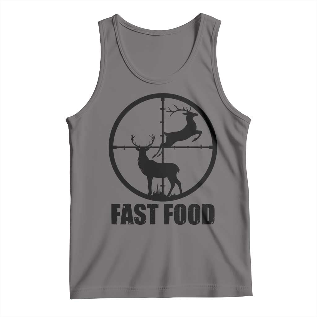 Deer Hunting Tank Top Deer Hunting Funny Hunter Fast Food Gift TS02 Deep Heather Print Your Wear