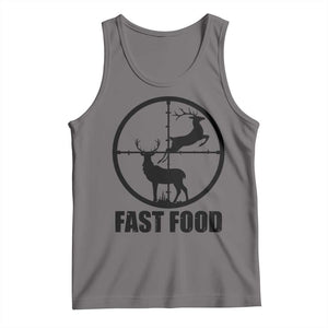 Deer Hunting Tank Top Deer Hunting Funny Hunter Fast Food Gift TS02 Deep Heather Print Your Wear