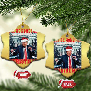 Xmas Dancing Trump Christmas Ornament I'll Be Home For Xmas Viral Dances White House Retro Vintage TS02 Snow Flake Gold Print Your Wear