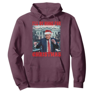 Christmas Dancing Trump Hoodie I'll Be Home For Xmas Viral Dances White House Retro Vintage TS02 Maroon Print Your Wear