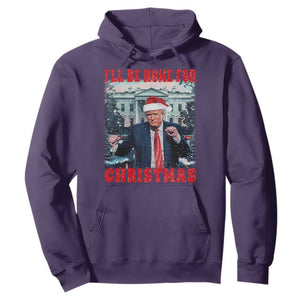 Christmas Dancing Trump Hoodie I'll Be Home For Xmas Viral Dances White House Retro Vintage TS02 Purple Print Your Wear