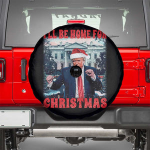 Christmas Dancing Trump Spare Tire Cover I'll Be Home For Xmas Viral Dances White House Retro Vintage TS02 Black Print Your Wear