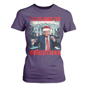 Christmas Dancing Trump T Shirt For Women I'll Be Home For Xmas Viral Dances White House Retro Vintage TS02 Purple Print Your Wear