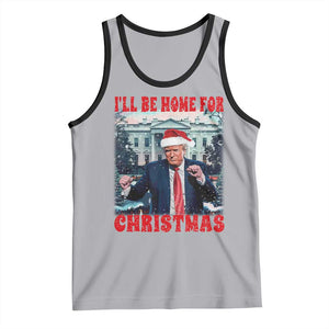 Christmas Dancing Trump Tank Top I'll Be Home For Xmas Viral Dances White House Retro Vintage TS02 Athletic Heather Black Print Your Wear