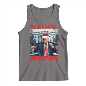 Christmas Dancing Trump Tank Top I'll Be Home For Xmas Viral Dances White House Retro Vintage TS02 Deep Heather Print Your Wear