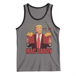 Funny Trump French Fries 2024 Tank Top Mac Daddy 47th President McDon Fast Food TS02 Deep Heather Black Print Your Wear