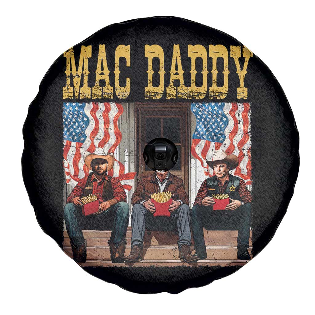 Mac Daddy Spare Tire Cover Trump Vance Elon 2025 American Flag TS02 Print Your Wear
