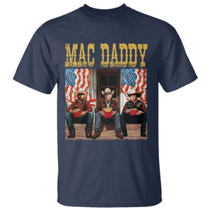 Mac Daddy T Shirt Trump Vance Elon 2025 American Flag TS02 Navy Print Your Wear