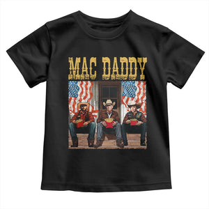 Mac Daddy Toddler T Shirt Trump Vance Elon 2025 American Flag TS02 Black Print Your Wear