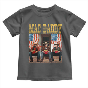 Mac Daddy Toddler T Shirt Trump Vance Elon 2025 American Flag TS02 Dark Heather Print Your Wear