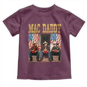 Mac Daddy Toddler T Shirt Trump Vance Elon 2025 American Flag TS02 Maroon Print Your Wear