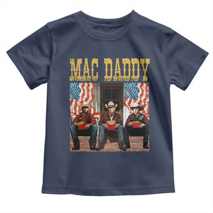 Mac Daddy Toddler T Shirt Trump Vance Elon 2025 American Flag TS02 Navy Print Your Wear