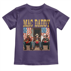 Mac Daddy Toddler T Shirt Trump Vance Elon 2025 American Flag TS02 Purple Print Your Wear