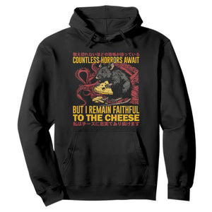 Funny Japanese Rat Lover Hoodie I Remain Faithful To The Cheese Retro Vintage Japan TS02 Black Print Your Wear