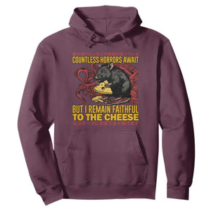 Funny Japanese Rat Lover Hoodie I Remain Faithful To The Cheese Retro Vintage Japan TS02 Maroon Print Your Wear