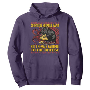 Funny Japanese Rat Lover Hoodie I Remain Faithful To The Cheese Retro Vintage Japan TS02 Purple Print Your Wear