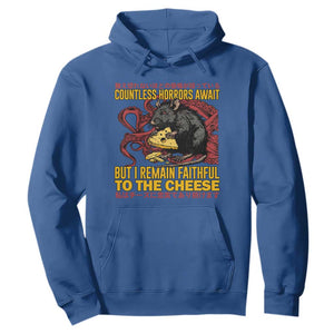 Funny Japanese Rat Lover Hoodie I Remain Faithful To The Cheese Retro Vintage Japan TS02 Royal Blue Print Your Wear