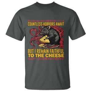 Funny Japanese Rat Lover T Shirt I Remain Faithful To The Cheese Retro Vintage Japan TS02 Dark Heather Print Your Wear