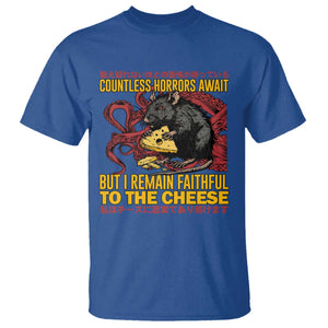 Funny Japanese Rat Lover T Shirt I Remain Faithful To The Cheese Retro Vintage Japan TS02 Royal Blue Print Your Wear