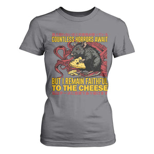 Funny Japanese Rat Lover T Shirt For Women I Remain Faithful To The Cheese Retro Vintage Japan TS02 Charcoal Print Your Wear