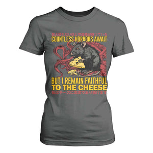 Funny Japanese Rat Lover T Shirt For Women I Remain Faithful To The Cheese Retro Vintage Japan TS02 Dark Heather Print Your Wear