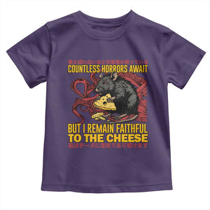 Funny Japanese Rat Lover Toddler T Shirt I Remain Faithful To The Cheese Retro Vintage Japan TS02 Purple Print Your Wear