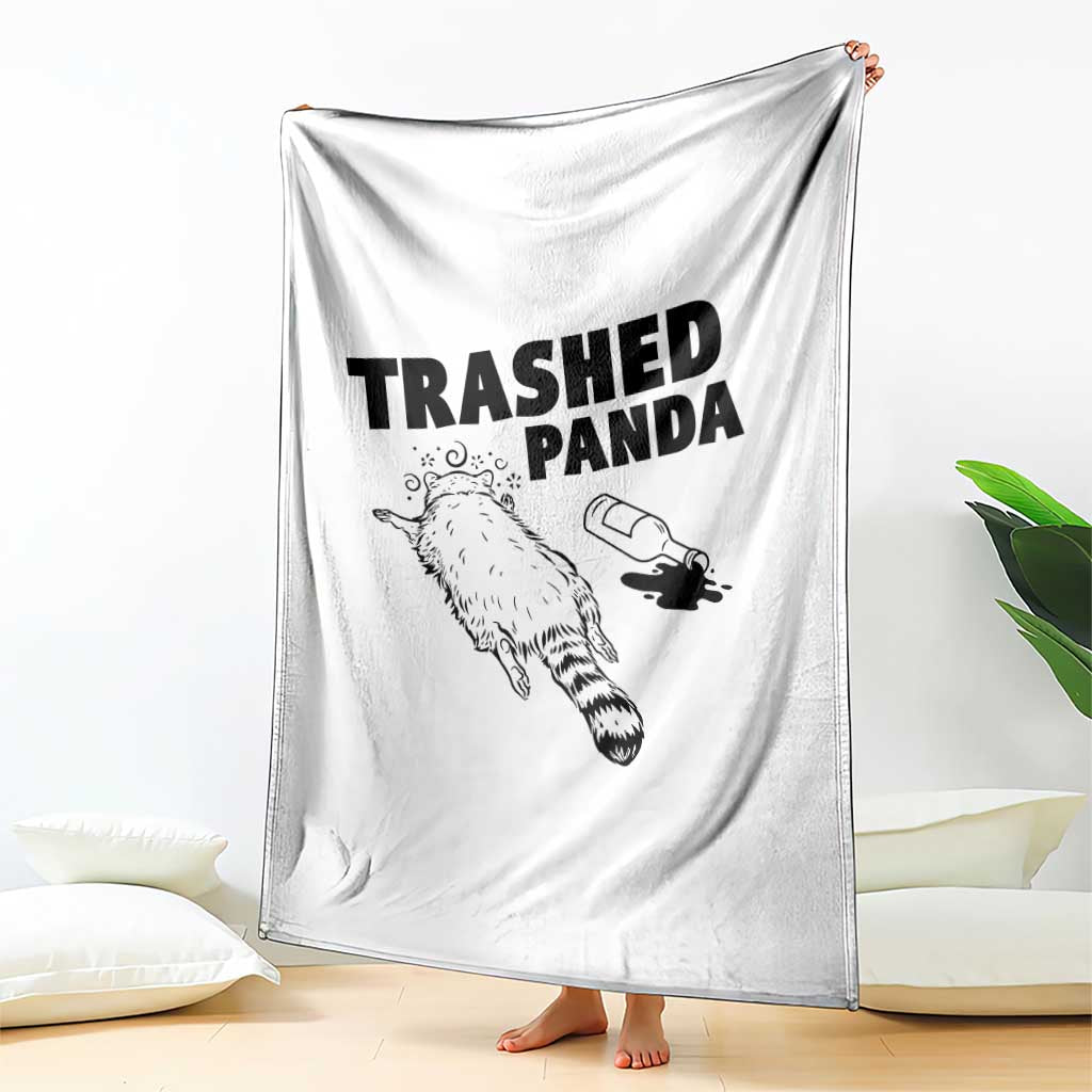 Funny Trashed Panda Throw Blanket Drunk Raccoon Meme Hot Mess TS02 Print Your Wear