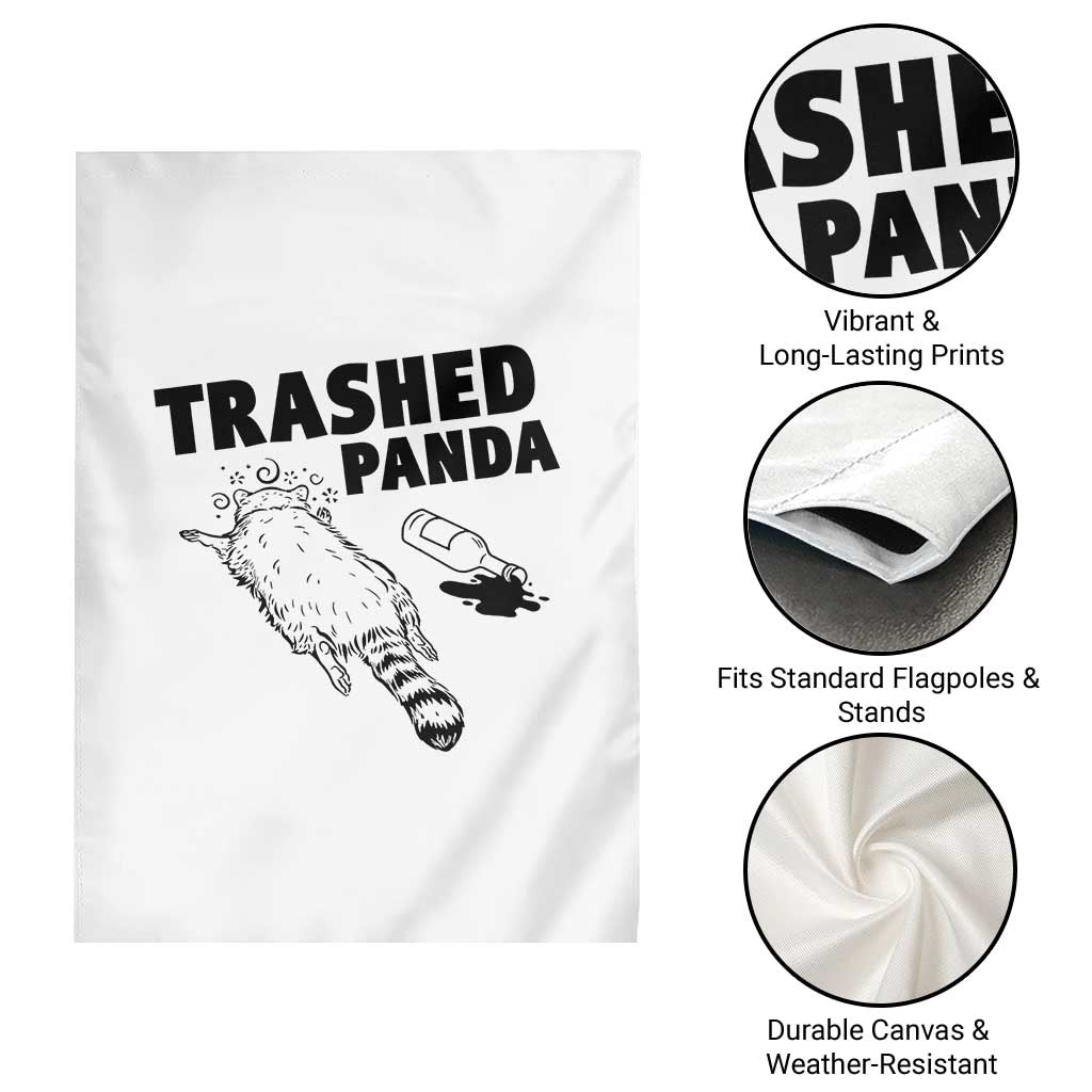 Funny Trashed Panda Garden Flag Drunk Raccoon Meme Hot Mess TS02 Print Your Wear
