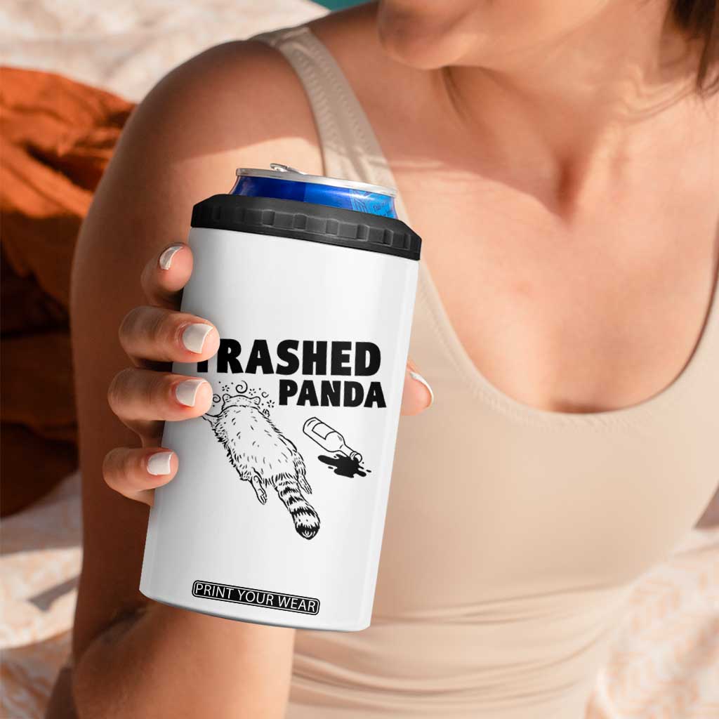 Funny Trashed Panda 4 in 1 Can Cooler Tumbler Drunk Raccoon Meme Hot Mess TS02 Print Your Wear