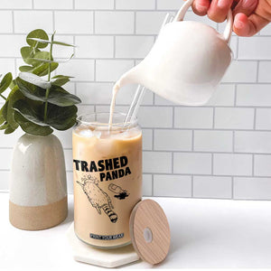 Funny Trashed Panda Glass Can Drunk Raccoon Meme Hot Mess TS02 Print Your Wear