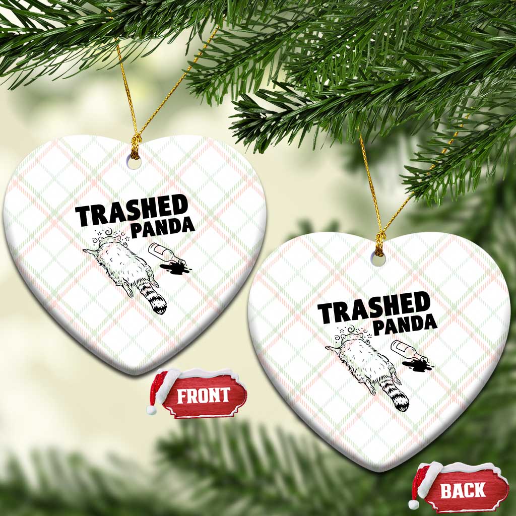 Funny Trashed Panda Ceramic Ornament Drunk Raccoon Meme Hot Mess TS02 Print Your Wear