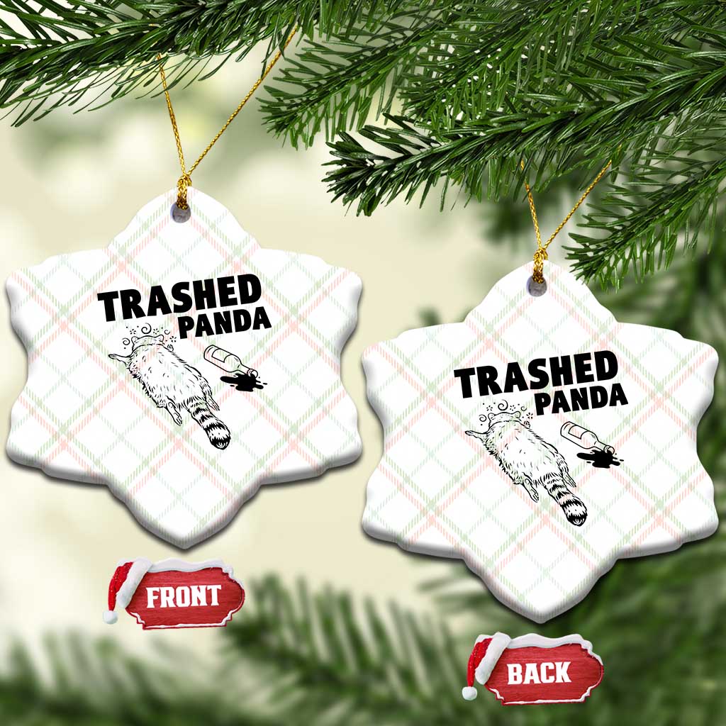 Funny Trashed Panda Ceramic Ornament Drunk Raccoon Meme Hot Mess TS02 Print Your Wear