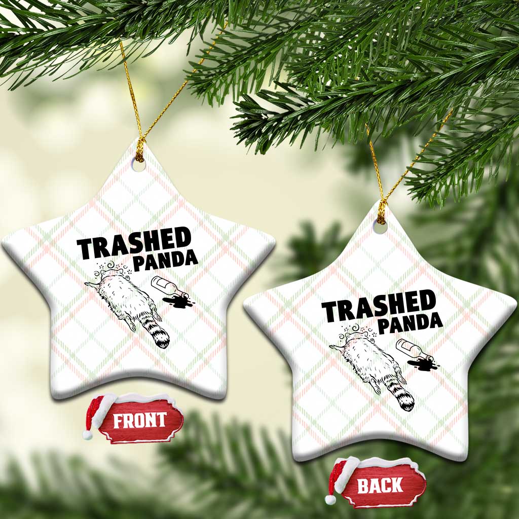 Funny Trashed Panda Ceramic Ornament Drunk Raccoon Meme Hot Mess TS02 Print Your Wear