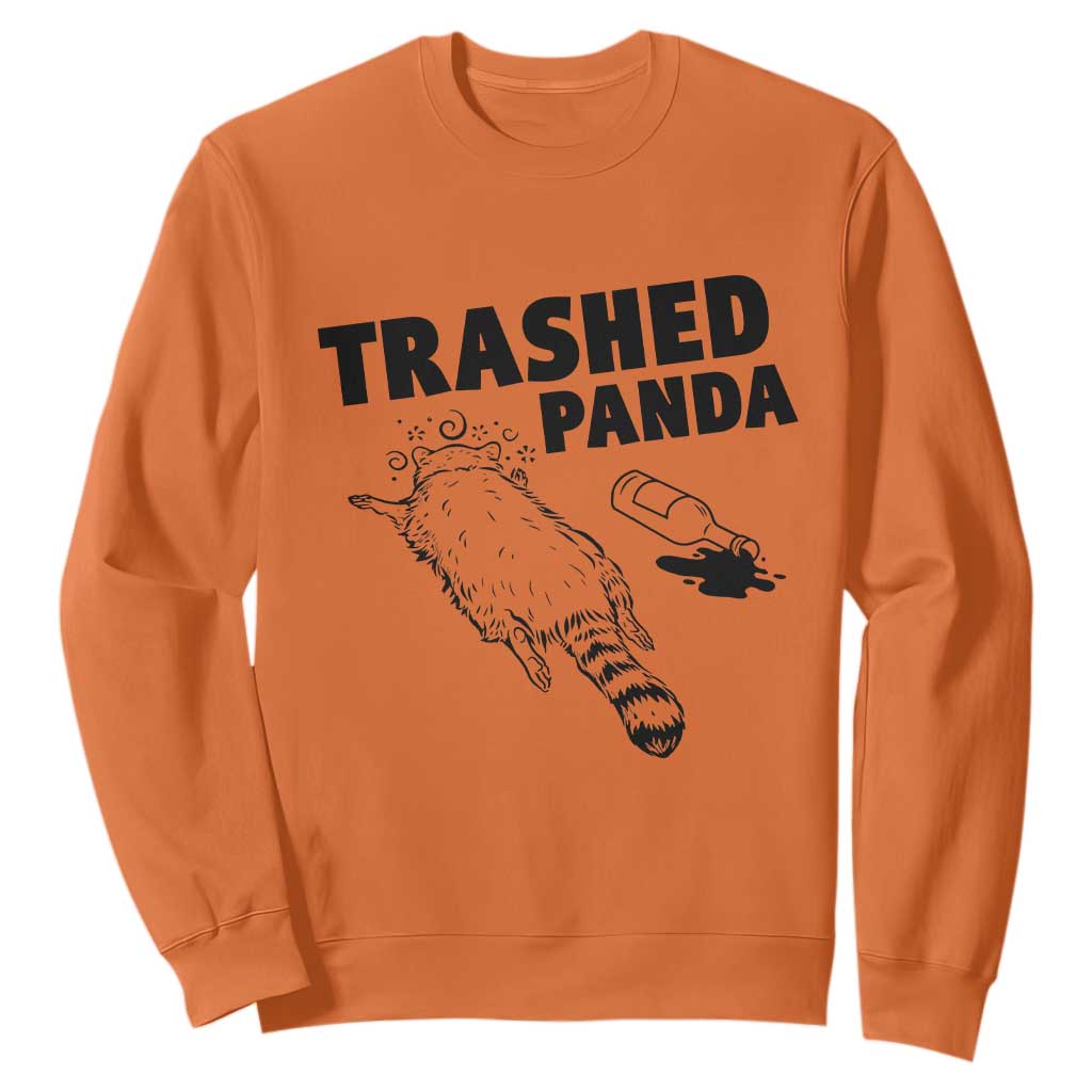 Funny Trashed Panda Sweatshirt Drunk Raccoon Meme Hot Mess TS02 Orange Print Your Wear