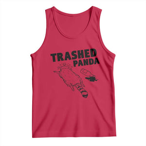 Funny Trashed Panda Tank Top Drunk Raccoon Meme Hot Mess TS02 Red Print Your Wear