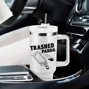 Funny Trashed Panda Tumbler With Handle Drunk Raccoon Meme Hot Mess TS02 Print Your Wear