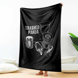Funny Trashed Panda Throw Blanket Drunk Raccoon in Toilet Meme Hot Mess TS02 Print Your Wear