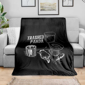 Funny Trashed Panda Throw Blanket Drunk Raccoon in Toilet Meme Hot Mess TS02 Print Your Wear