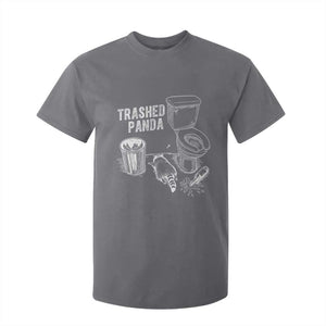 Funny Trashed Panda T Shirt For Kid Drunk Raccoon in Toilet Meme Hot Mess TS02 Charcoal Print Your Wear